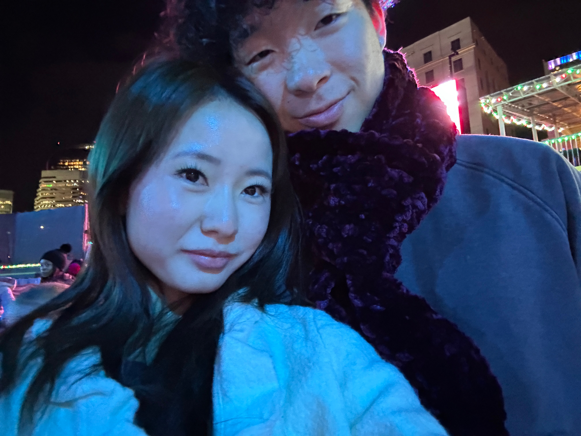 ice skating under city lights ⛸️